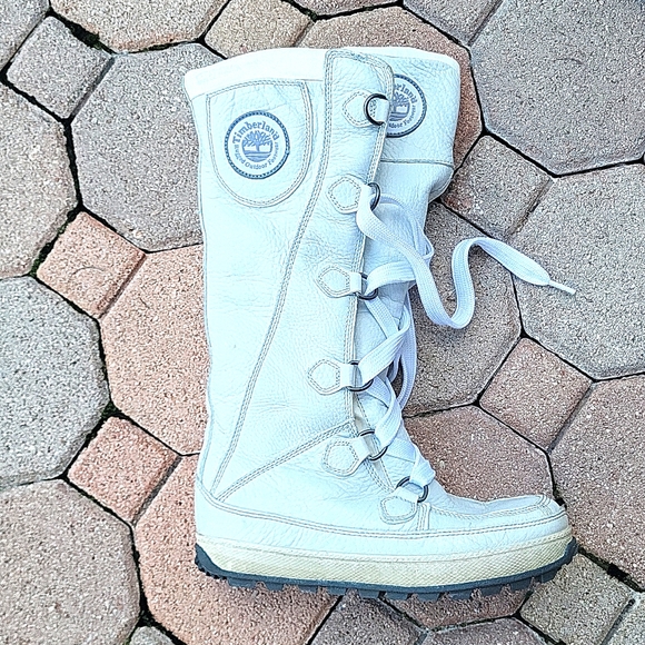 RARE Timberland Mukluk white lace up snow boot size 7 - Picture 2 of 14
